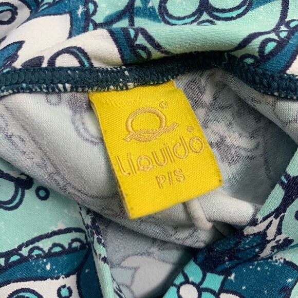 Liquido Yoga Legging floral Medallion‎ Blue Turquoise White - Picture 3 of 4